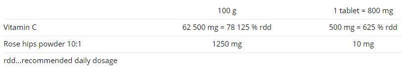Vitamina C con rosa canina - 100 compresse