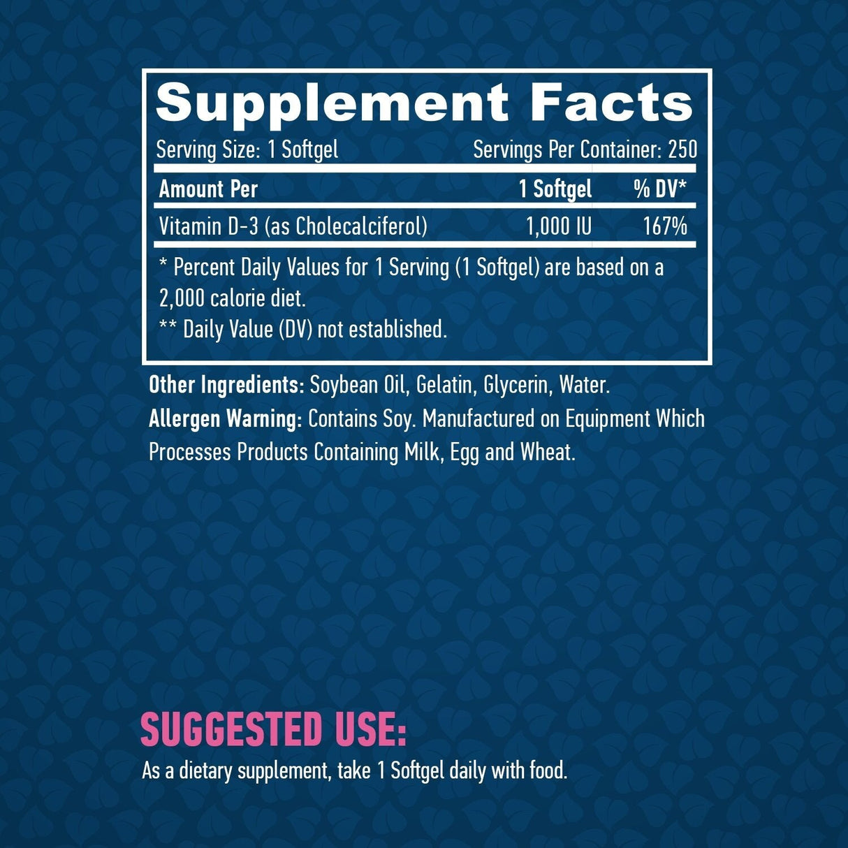 Vitamina D-3/1000 UI/250 capsule molli
