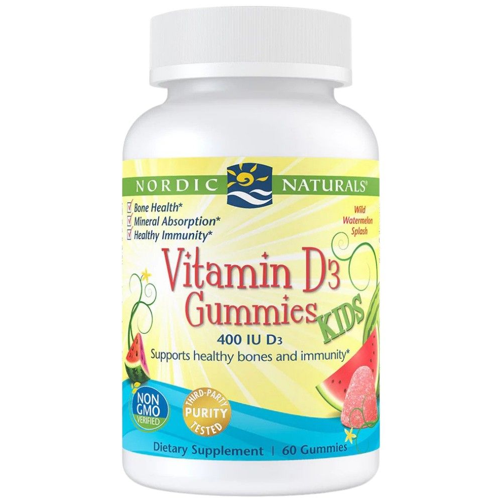 Caramelle gommose alla vitamina D3 per bambini 400 UI - 60 caramelle gommose
