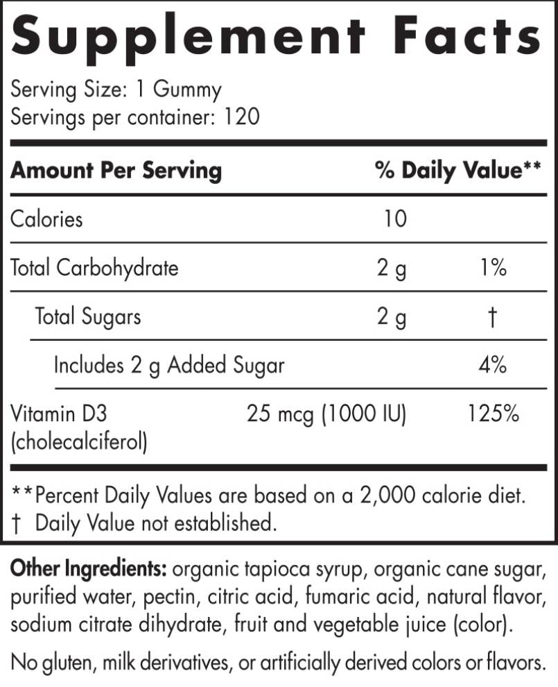 Gummies Sport alla vitamina D3 1000 UI - 120 caramelle gommose
