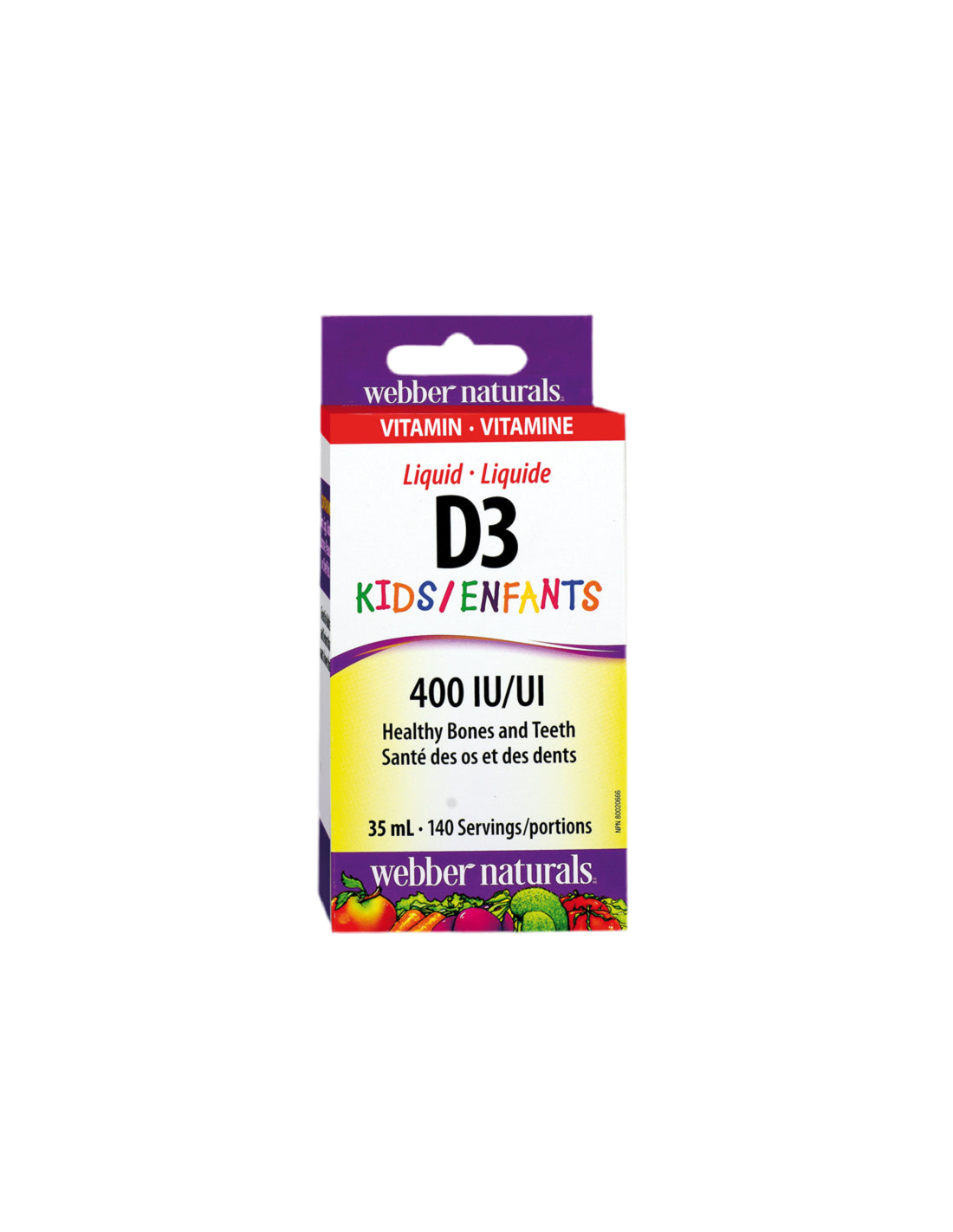 Vitamina D3 Kids/ Vitamina D3 per bambini 400 UI x 35 ml/ 140 dosi