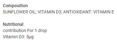 Vitamina D3 liquida | 200 UI per Goccia - 20 ml