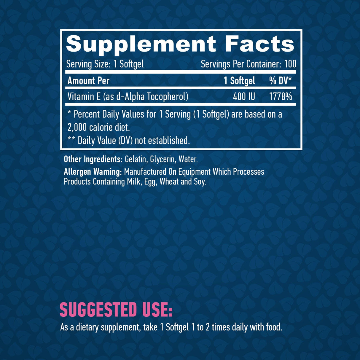 Vitamina E 400 UI/100 capsule molli