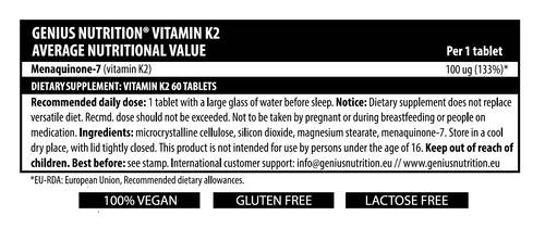 Vitamina K2 100 mcg - 60 Compresse