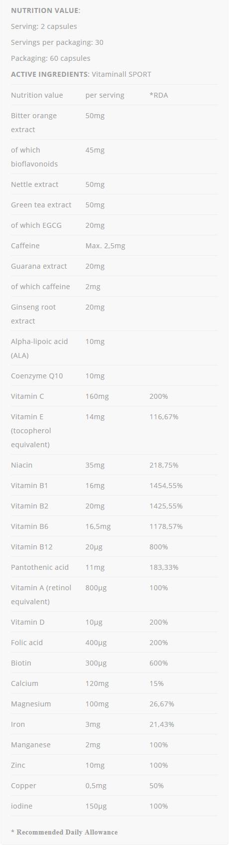 VitaminAll Sport - 60 capsule