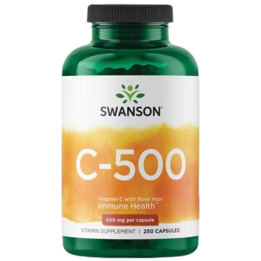 Vitamina C con fianchi di rose 500 mg - 250 capsule