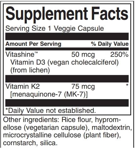 Vitamine D3 e K2 60 capsule