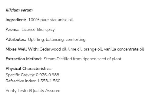 Olio di anice stellare | Verum illicium puro al 100% - 30 ml