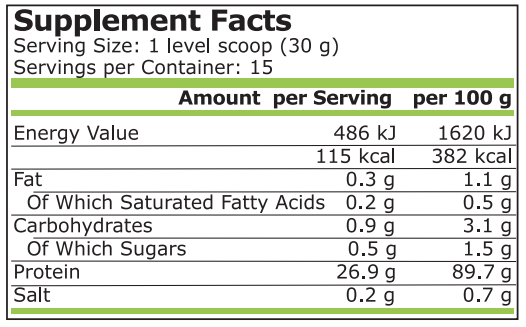 <tc>Pure Nutrition</tc> - ISOLATO DI SIERO DI LATTE - 454 G