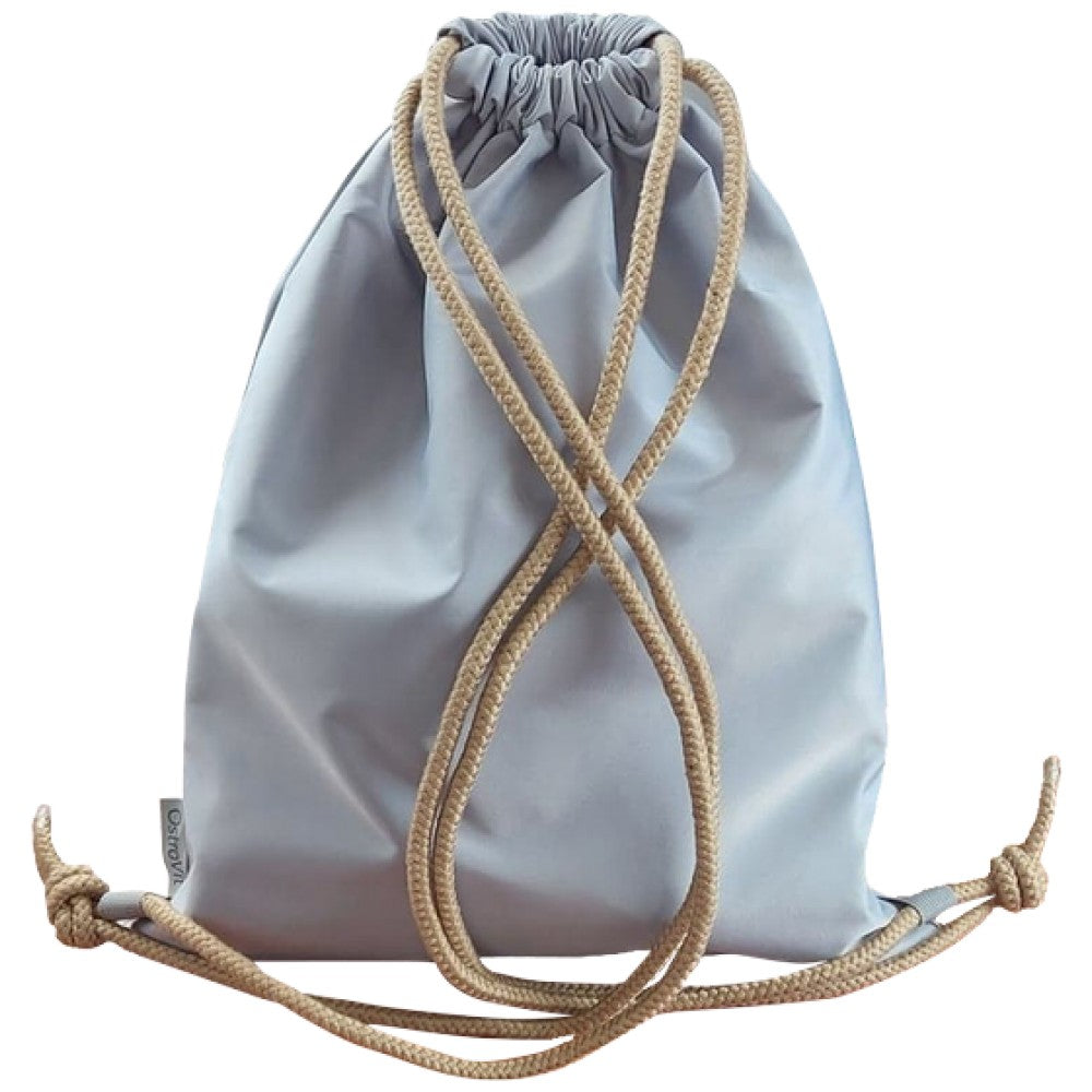 Zaino impermeabile con corde spesse | Borsa impermeabile con lacci spessi - Grigio 50 x 39 cm