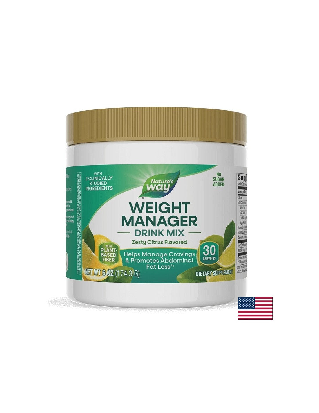 Formula per il controllo dell'appetito, del peso e del grasso della pancia - Weight Manager - 170,7 g di polvere, aromatizzato alla frutta