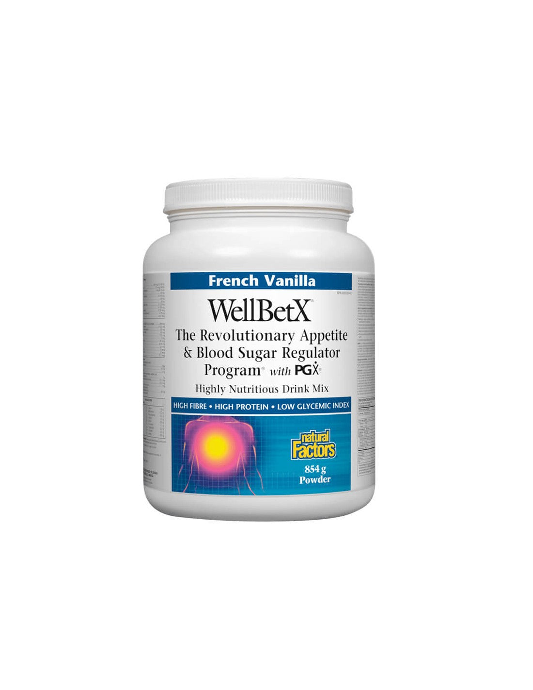 WellBetX con PGX - Appetito & Controllo della glicemia, 854 g in polvere, gusto vaniglia