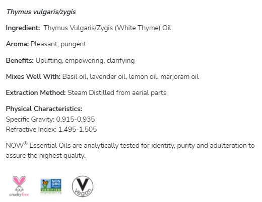 Olio di timo bianco | 100% Timo Vulgaris/Zygis - 30 ml