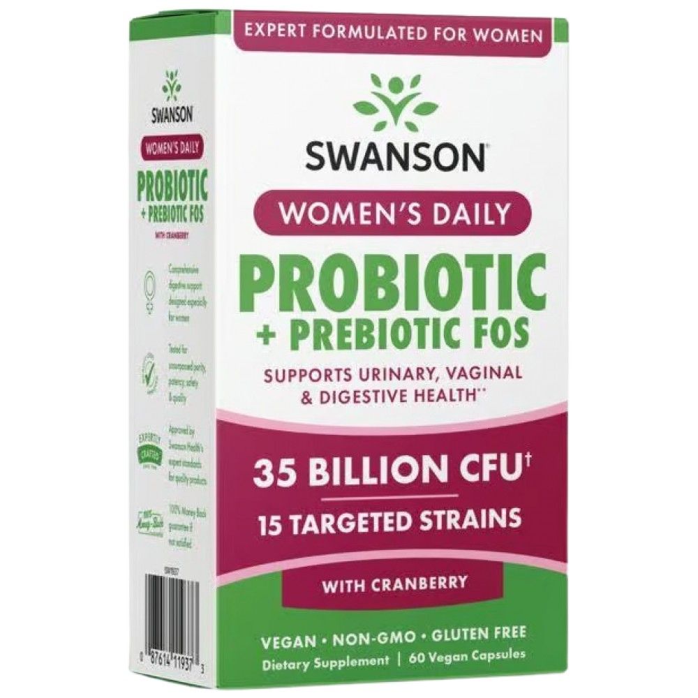 Probiotico + Prebiotico FOS quotidiano per le donne - 60 capsule