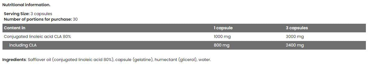 Levrone CLA 3000 - 90 capsule gel