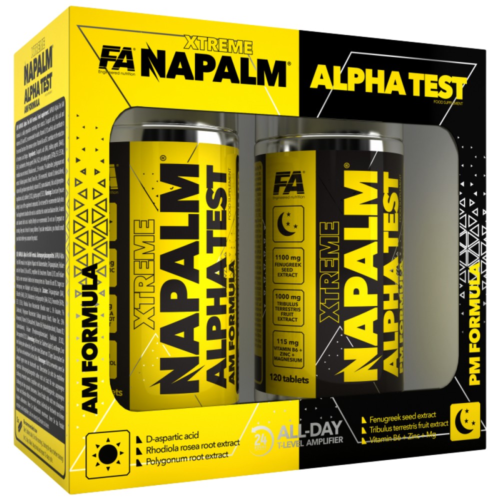 Test Alpha del napalm estremo | AM & PM Formula - 120 + 120 Compresse
