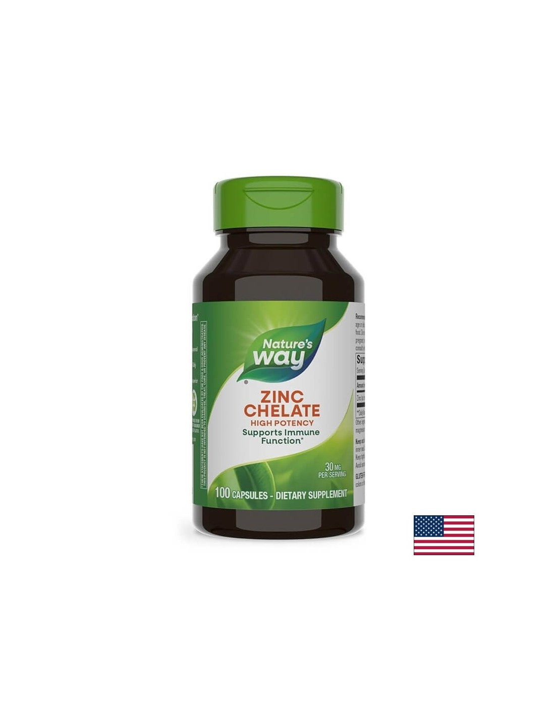 Chelato di zinco/Zinco (chelato) x 100 capsule Nature's Way