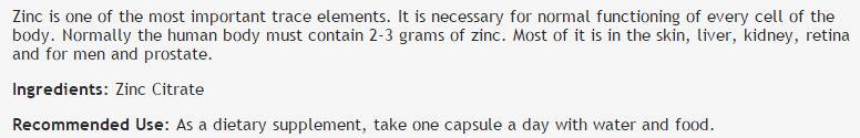 Zinco Citrato 30 mg - 100 capsule