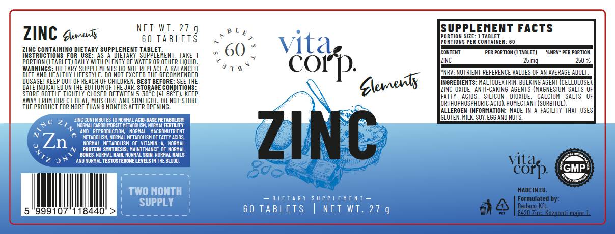 Ossido di Zinco 25 mg 60 Compresse