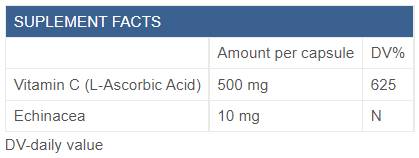Vitamina C 500 + Echinacea - 120 capsule