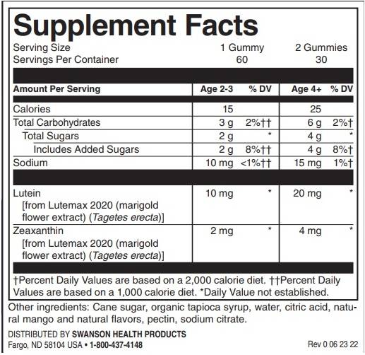Supporto per la visione per bambini | Mango - 60 compresse masticabili