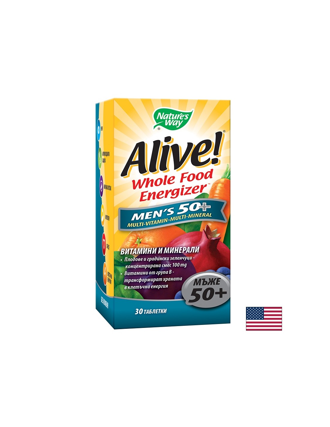 <tc>Alive</tc> Multivitaminico per uomini 50+, 30 compresse Nature's Way