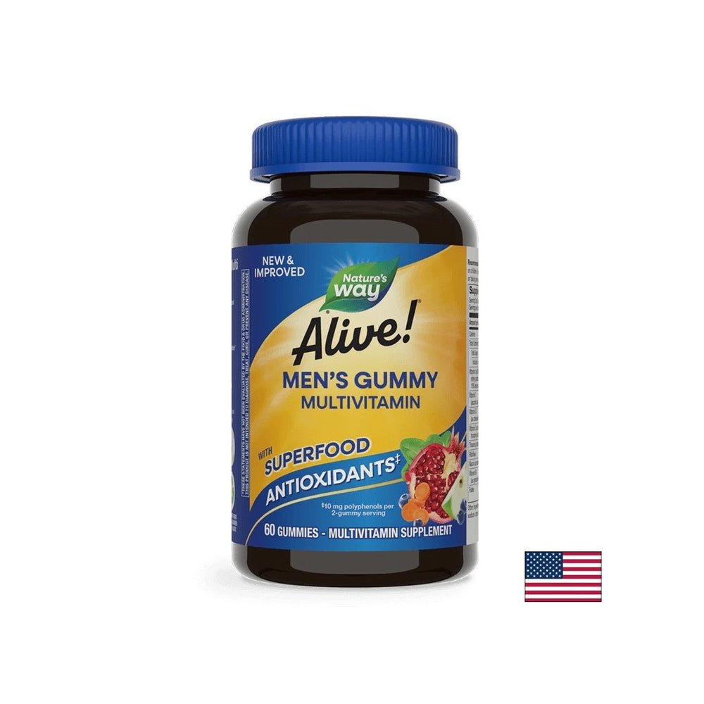 <tc>Alive</tc>! Multivitaminico completo gommoso per uomo / <tc>Alive</tc>! Multivitaminico per uomo Nature's Way, 60 capsule molli