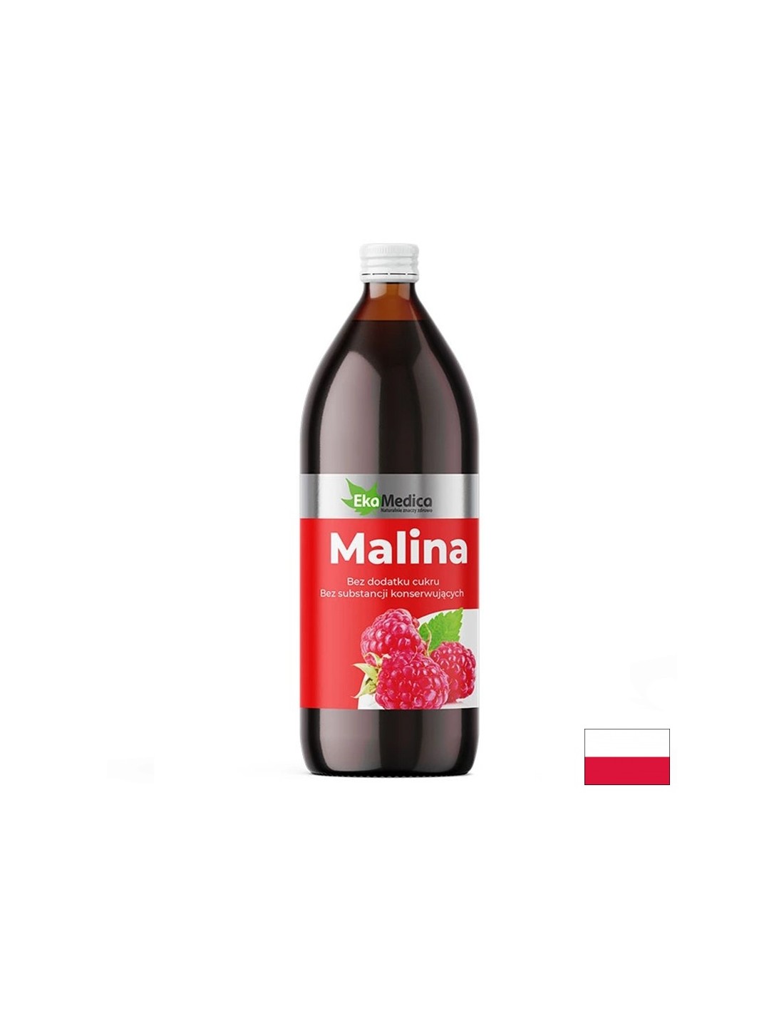 Succo di lampone con camu -camu e vitamina naturale C - proprietà antiossidanti e antiaging, 500 ml, 10 dosi