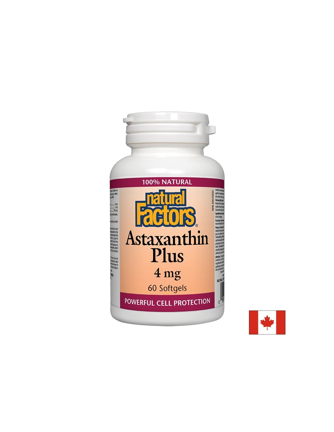 Astaxantina Plus/Astaxantina + Luteina e Zeaxantina 4 mg x 60 capsule molli <tc>Natural Factors</tc>