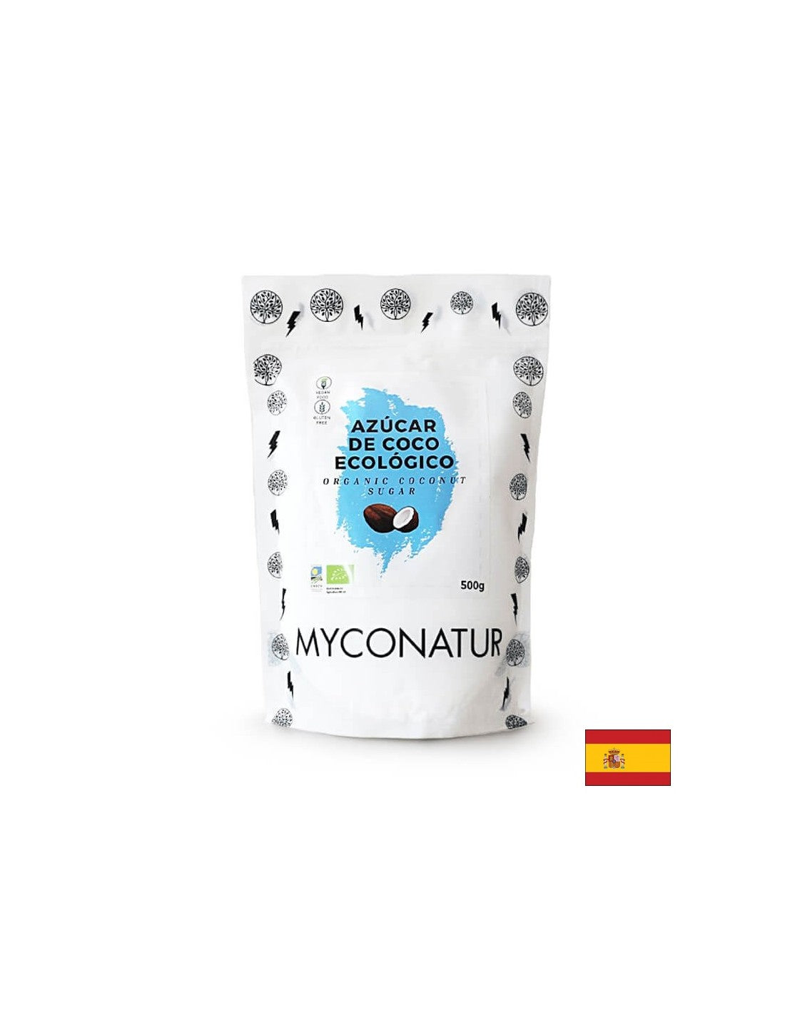 Azucar de coco, Bio - Zucchero di cocco biologico, 500 g <tc>Myconatur</tc>