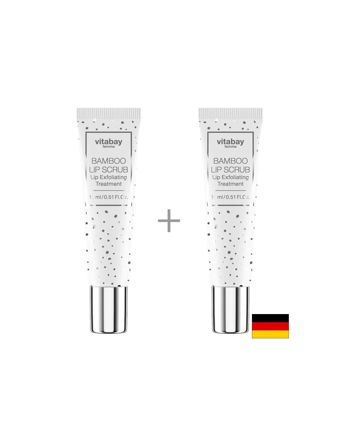Scrub per labbra di bambù, 2 pezzi x 15 ml