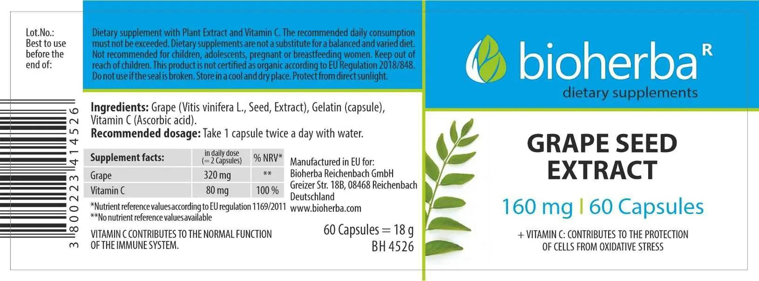 Estratto di semi di uva 280 mg - 60 capsule