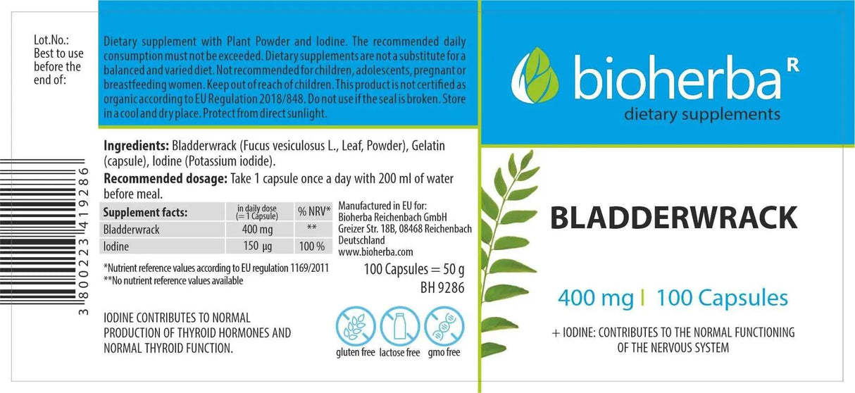 Bladderwrack 400 mg - 100 capsule