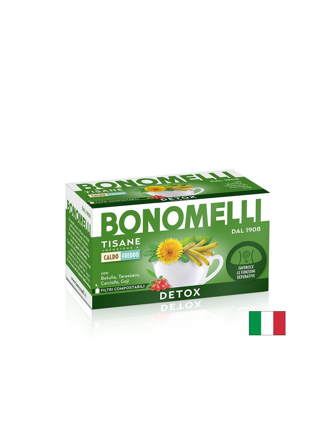 Detox di tè a base di erbe - Purificazione ed equilibrio metabolico, 16 bustine