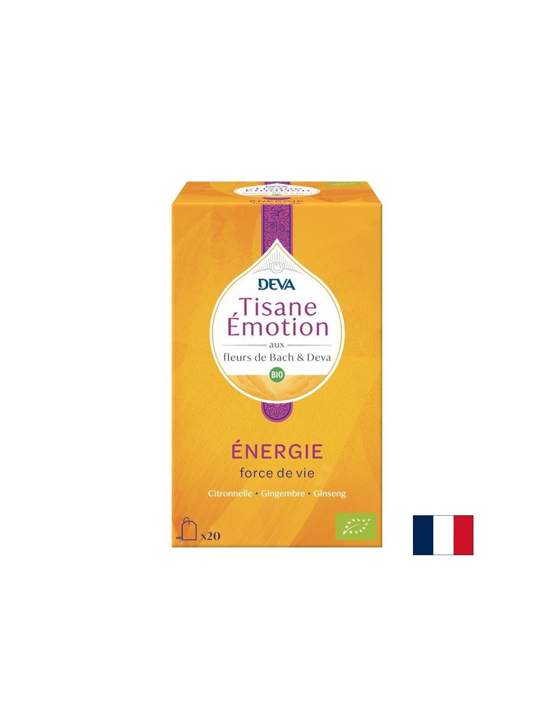 "Energia" di tisane (con elisir floreali secondo il metodo del Dr. Bach), 20 borse da filtro