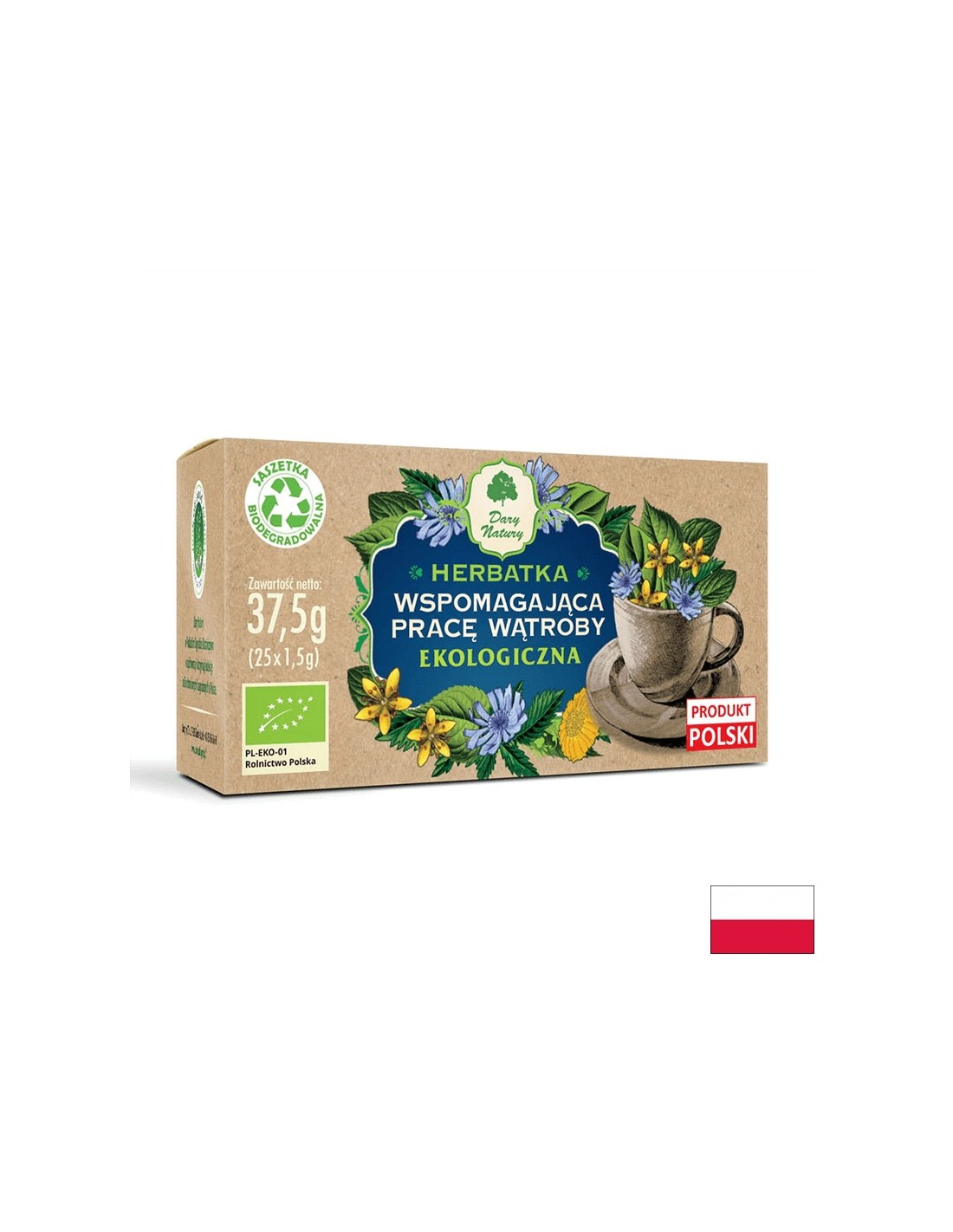 Biografia per la funzione epatica a supporto di tisane, 25 sacchetti da filtro