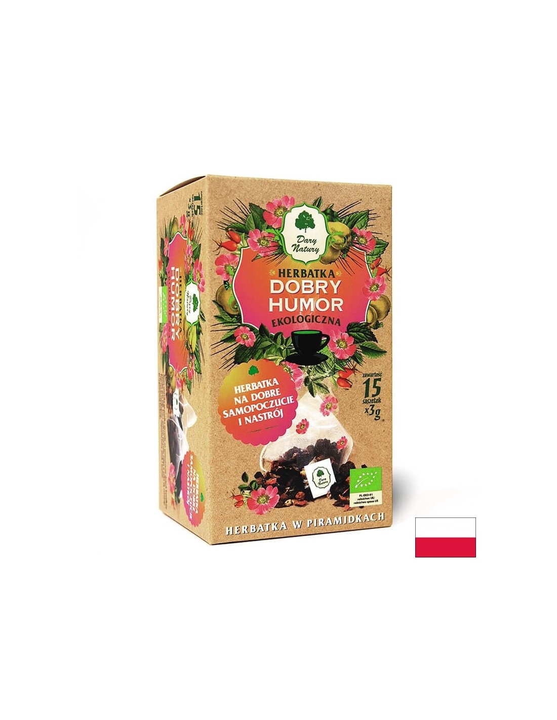 Tè alle erbe per un buon umore bio, 15 pacchetti