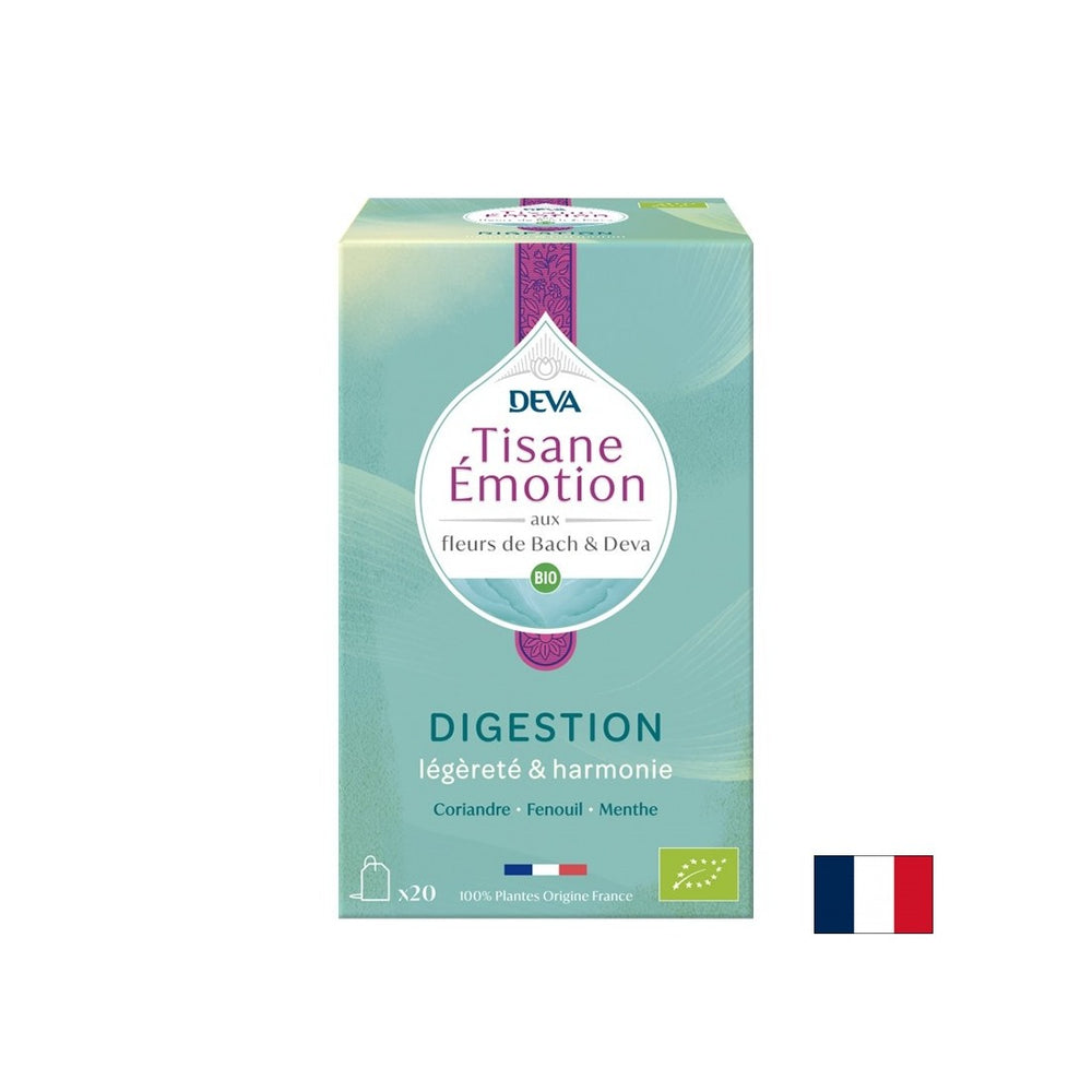 Tè alle erbe per una buona digestione (con elisir floreali secondo il metodo del Dr. Bach), 20 borse da filtro