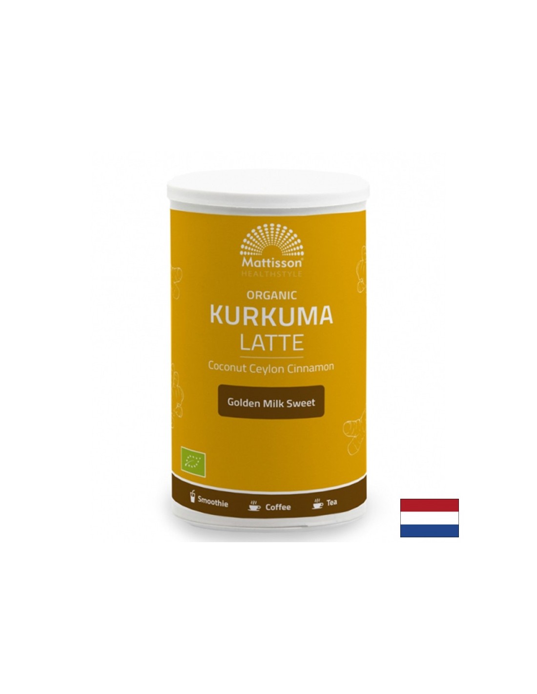 Curcutta di latte biologica con cocco e cannella di Ceylon, polvere da 175 mg