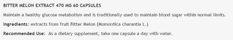 Estratto di melone amaro 470 mg - 60 capsule