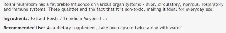 Estratto di funghi Reishi 360 mg - 100 capsule