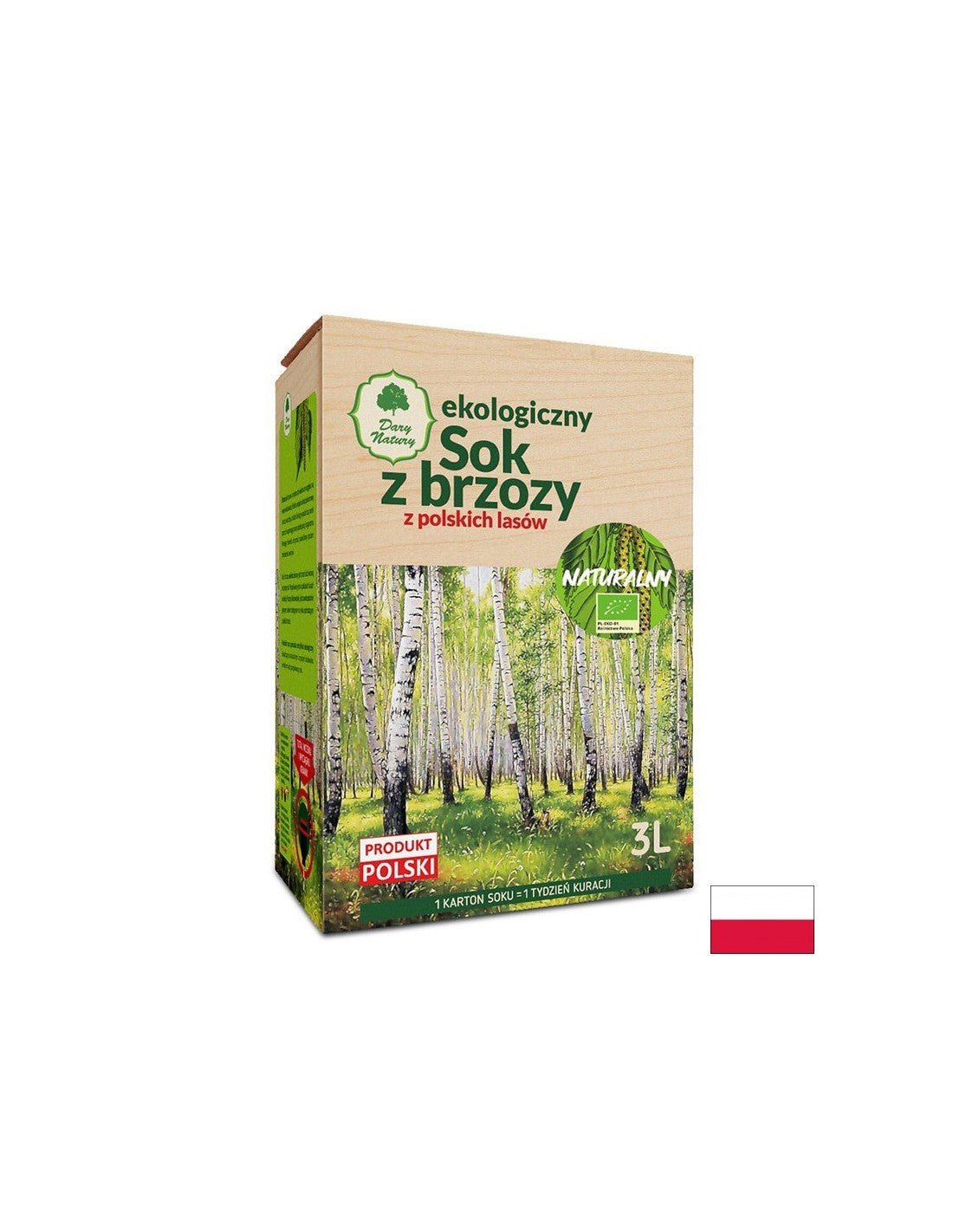 Succo di betulla organico - disintossicazione, tono, forte immunità, 3 litri