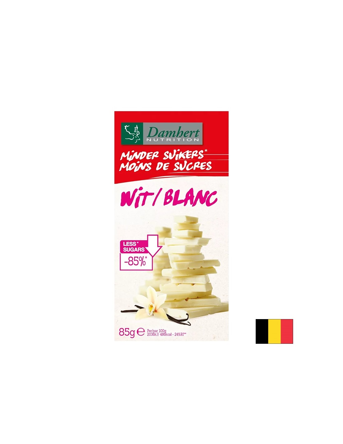Cioccolato bianco (senza zucchero), 85 g