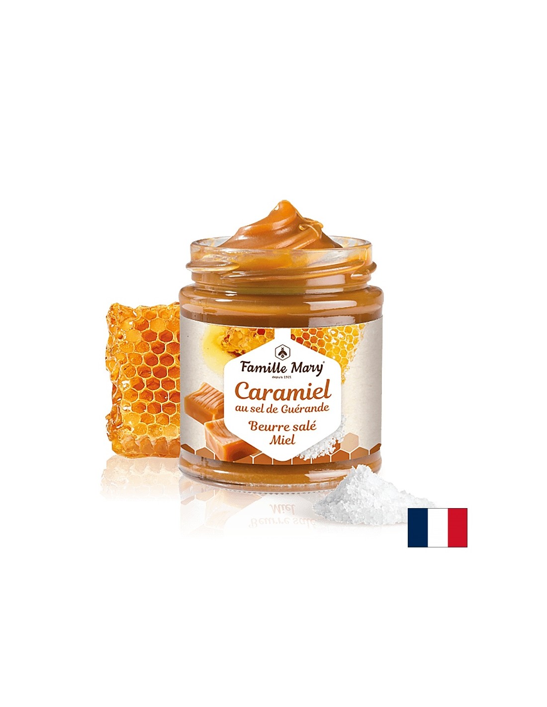 Panna al caramello al burro con miele e sale marino, 200 g