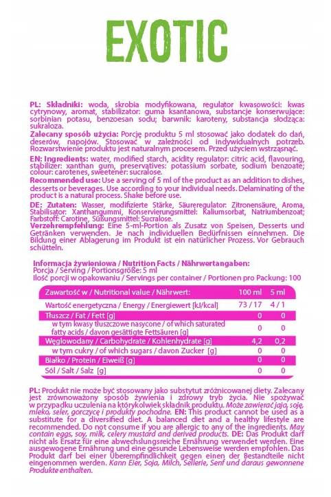 Sciroppo zero calorie | Esotico - 500 ml