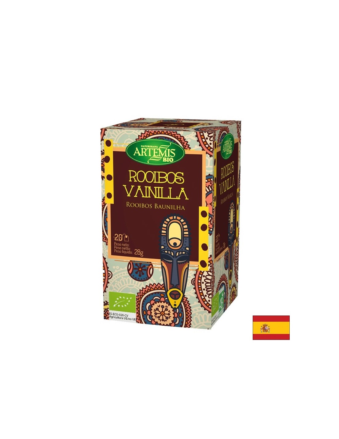Tè rooibos aromatizzato alla vaniglia, 20 erbe del filtro di erbe del moli