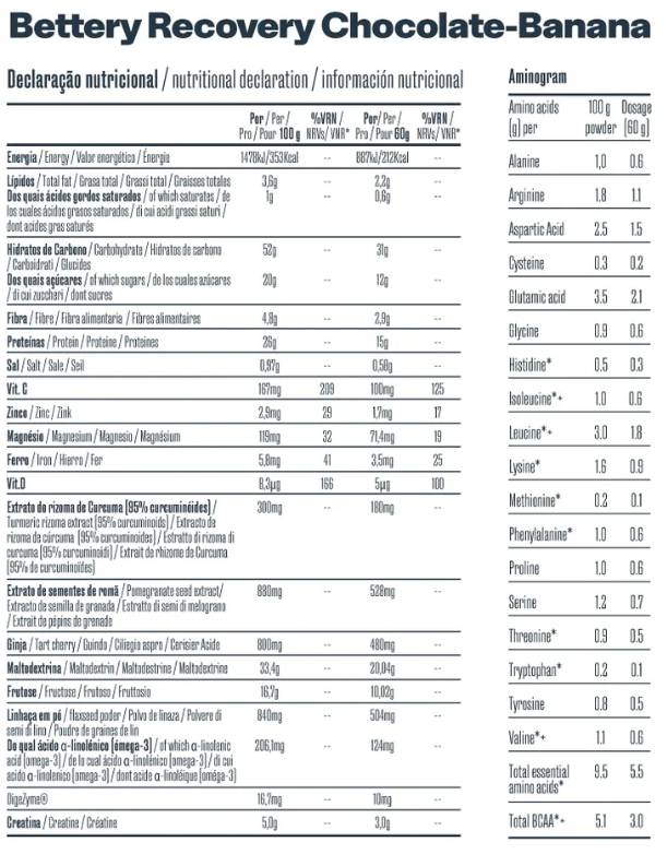 Polvere istantanea di recupero - 900 grammi
