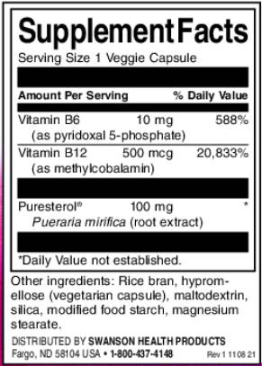 Pueraria Mirifica - Puresterol® | con vitamina B6 e B -12 - 60 capsule