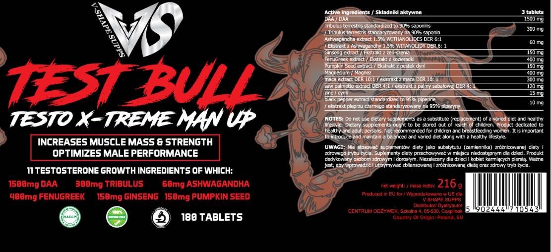 Test Bull | Testo X -Treme Man Up - 180 compresse