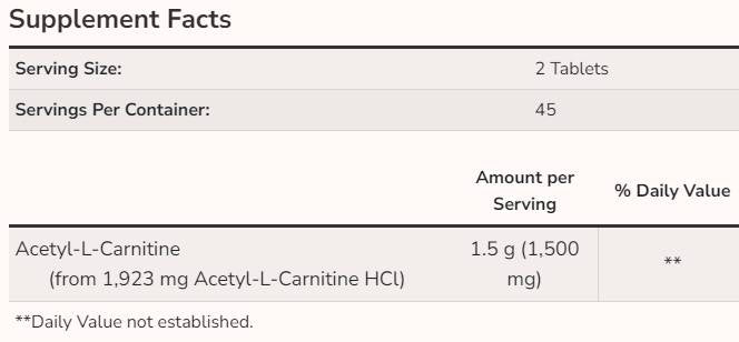 Acetil L -carnitina 750 mg - 90 compresse